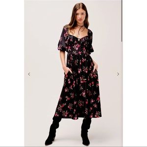 For Love and Lemons Rosie Maxi Dress Cottagecore Dark Fairytale